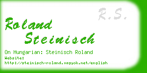roland steinisch business card
